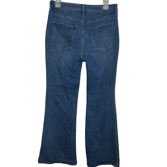 Old Navy Flare Jeans medium blue wash high rise size 10 petite - Picture 4 of 11